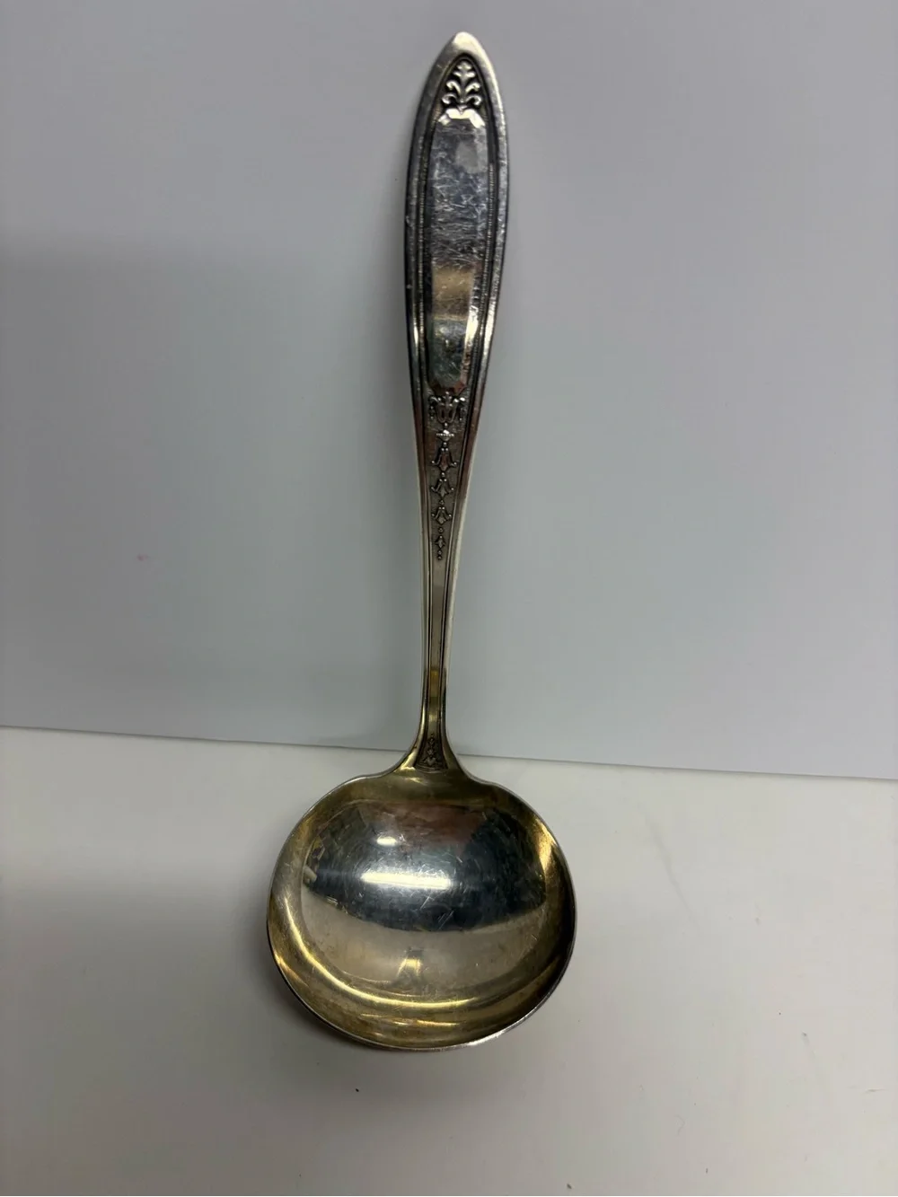 Vintage Roger’s Silverplate Gravy Ladle Floral Scroll
